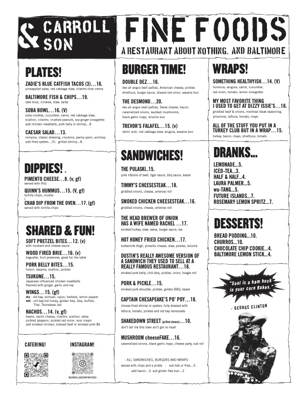 July 2026 Menu